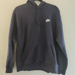 Nike Men's Navy Blue Hoodie Drawstring Sweatshirt Size Large